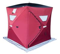 Abri de pêche sur glace isolé, tente d'hiver pop-up pour 2 à 4 personnes, équipement de camping en plein air par temps froid