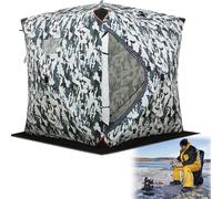 Abri de pêche sur glace portable, tente d'hiver facile à installer, imperméable, coupe-vent, isolée, cabane thermique