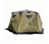 Abri de pêche sur glace pour 3 à 5 personnes, tente isolée, hauteur intérieure de 170 cm, surface de 4,4 m², tissu Oxford 420D, compatible poêle, parfait pour le camping d'hiver
