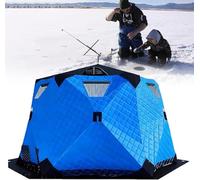 Abri de pêche thermique portable avec grille d'aération et protection contre les intempéries avec ancres, cordes et sac de transport