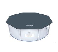 Abri de piscine - BESTWAY - 396 cm - Rond - Fixation avec ficelles - Empêche la contamination