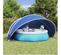 vidaXL Abri de piscine Dôme de piscine Bleu 500 x 500 x 236 cm