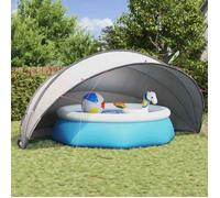 Abri de piscine Vidaxl Dôme de piscine Gris et orange 546 x 516 x 250 cm