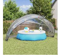 Abri de piscine Vidaxl Dôme de piscine Transparent 592 x 590 x 275 cm PVC