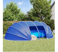 vidaXL Dôme de tente de piscine Bleu 538×440×204 cm – Étanche, anti-vent, facile à installer