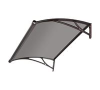 Abri de pluie arqué, pour porte d'entrée - 84 x 120 cm - Armature en aluminium - Arceau à café + abri de jardin bleu sarcelle pour balcons, toits, cours