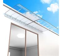 Abri de pluie invisible pour protection UV pour porte d'entrée, pare-soleil extérieur, auvent de fenêtre de jardin, couverture en polycarbonate, protection contre la pluie et la neige