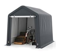 Abri de Rangement Extérieur 240 x 195 x 214cm COSTWAY-Cadre en Métal et Housse Tissu PE Imperméable -Porte Enroulable-Terrasse,Cour