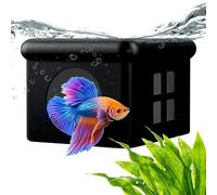 Abri de repos flottant Betta multifonctionnel - Petit aquarium décoratif avec fenêtre pour dortoir, hôtel, restaurant, maison, appartement, salon