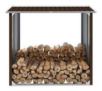 vidaXL Abri de Stockage de Bois Acier galvanisé 172x91x154 cm Marron