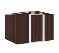 Vidaxl Abri De Stockage Pour Jardin Marron 257x205x178 Cm Acier