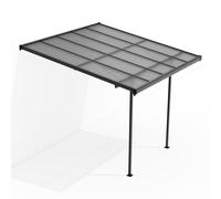 Abri de terrasse Borneo Gris foncé 3 x 3 m