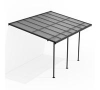 Abri de terrasse Borneo Gris foncé 4 x 3 m
