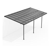 Abri de terrasse Borneo Gris foncé 6 x 3 m