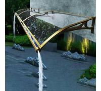 Abri de terrasse en polycarbonate transparent avec support, 99,1 x 60,9 cm, pour porte avant/arrière pour protection de porche