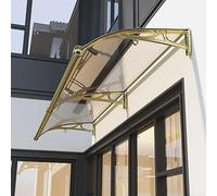 Abri de terrasse incurvé en polycarbonate pour porte extérieure, coupe-vent, pour porte avant/arrière, 60 x 270 cm et protection élégante