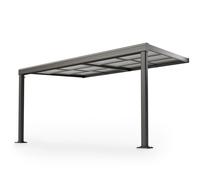 Abri de terrasse Jakarta Gris foncé 4 x 3 m