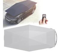 Abri de voiture automatique et parasol d'extérieur, auvent pliable et mobile avec télécommande, pare-soleil de toit de voiture pour l'extérieur, anti-chute de feuilles, conception antivol Grey-5m
