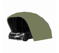 Abri de voiture en Acier Inoxydable, Auvent Pliable et Rétractable, L5.5m*W 2.5m*H 2.3m, Vert