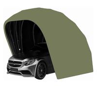 Abri de voiture en acier inoxydable, cabine de garage, auvent de voiture, abri de voiture, maison de voiture, parking, rabattable, rétractable, 5,5 m x 2,5 m x 2,3 m, vert [Classe énergétique A]