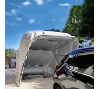 Abri de voiture en acier inoxydable, semi-automatique et durable, grand abri de rangement extérieur verrouillable, pour parking, garage, voiture ou camion(White,6.4x2.8x2.65m)