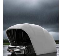 Abri de voiture en acier inoxydable, semi-automatique et durable, grand abri de rangement extérieur verrouillable, pour parking, garage, voiture ou camion(Gray,5.5x2.5x2.3m)