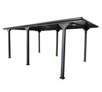 Abri de voiture en aluminium Lombardie 3x5.8 Garden Point anthracite
