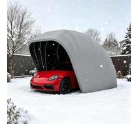 Abri de Voiture en métal, Garage rétractable Semi-Automatique | Abris de rangement en acier inoxydable pour parking, cour, résistants à toutes les intempéries(6x2.7x2.5m)