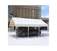 Abri De Voiture Extérieur en Métal avec Cadre Renforcé, Robuste, pour Tracteur, Camion, Camping-Car Et SUV(White,9.8x16.4x6.5 ft)