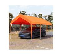 Abri De Voiture Extérieur Robuste avec Structure Métallique, Résistant Aux Intempéries, pour Voiture, Camion, Moto, Camping-Car, SUV(Orange,9.8x19.6x6.5ft)
