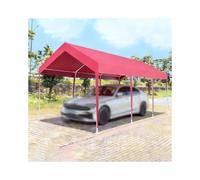 Abri De Voiture Extérieur Robuste avec Structure Métallique, Résistant Aux Intempéries, pour Voiture, Camion, Moto, Camping-Car, SUV(Red,9.8x19.6x6.5ft)