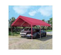 Abri De Voiture Extérieur Robuste avec Structure Métallique, Résistant Aux Intempéries, pour Voiture, Camion, Moto, Camping-Car, SUV(Red,16.4x19.6x6.5ft)