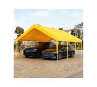 Abri De Voiture Extérieur Robuste avec Structure Métallique, Résistant Aux Intempéries, pour Voiture, Camion, Moto, Camping-Car, SUV(Yellow,16.4x19.6x6.5ft)