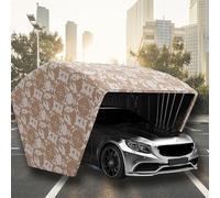 Abri de voiture portable avec configuration semi-automatique, cadre en acier inoxydable épais pour une protection contre les intempéries, auvent robuste pour housse de véhicule d'extérieur