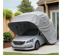 Abri De Voiture Résistant À Toutes Les Intempéries, Garage Pliable avec Cadre en Métal, Abri De Voiture Semi-Automatique Mobile, pour Voiture, Bateau, SUV, Fête