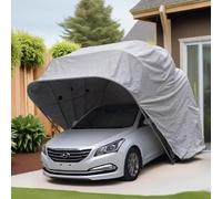 Abri de voiture rétractable avec protection contre les intempéries, garage portable robuste pour couverture de véhicule d'extérieur