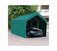 Abri De Voiture Robuste en Métal, avec Bâche Extérieure sur Trois Côtés, pour Voiture, Tracteur, Camping-Car, SUV(Green,9.8x19.7x6.5ft)