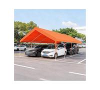 Abri De Voiture Robuste Et Résistant À l'eau, avec Structure Métallique, pour Voiture, Tracteur, Camping-Car Ou SUV(Orange)