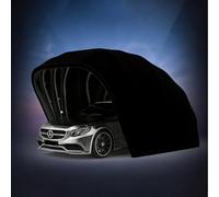 Abri De Voiture Semi-Automatique, Auvent De Voiture Pliable Et Rétractable avec Verrouillage Au Sol Actionné Au Pied, Tente De Garage Portable pour Véhicule(Black,6 * 2.7 * 2.5M)