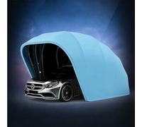 Abri De Voiture Semi-Automatique, Auvent De Voiture Pliable Et Rétractable avec Verrouillage Au Sol Actionné Au Pied, Tente De Garage Portable pour Véhicule(Blue,6 * 2.7 * 2.5M)