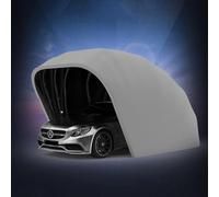 Abri De Voiture Semi-Automatique, Auvent De Voiture Pliable Et Rétractable avec Verrouillage Au Sol Actionné Au Pied, Tente De Garage Portable pour Véhicule(Gray,5.9 * 2.7 * 2.5M)