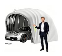 Abri de voiture semi-automatique pliable en acier résistant aux intempéries avec serrure