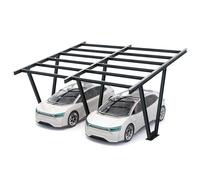 Abri de Voiture, Todome, Acier, Gris Anthracite, modèle 06 Structure Carport - (2 Places)