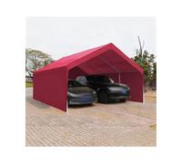 Abri De Voiture Toutes Saisons avec Structure Métallique, Robuste Et Adapté Aux Véhicules De Tourisme, SUV, Camions, Motos Et Tracteurs(Red,16.4x16.4x6.5ft)