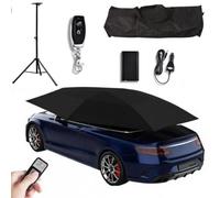 Abri de Voiture Universel et Mobile avec télécommande et Support, 4,2 m / 4,6 m / 5 m / 5,2 m, Protection Solaire extérieure Automatique, Toile Oxford Coupe-Vent