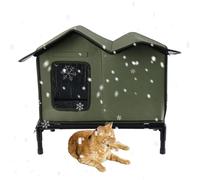 Abri d'extérieur pour chat - Abri coupe-vent 600D résistant au froid | Niche pour chat sauvage à l'extérieur, pour jardin, cour, parc, porche, garage, grange et utilisation en extérieur