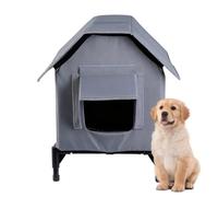 Abri d'extérieur pour chat - Niche extérieure surélevée isolée et résistante aux intempéries - Station d'alimentation pour chat sauvage - Pour terrasse, jardin, cour, pelouse, bord de route