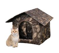 Abri d'extérieur pour chat, robuste, étanche, isolé, abri d'hiver pour chat extérieur ou intérieur, facile à assembler, lit pour chats errants Rurunklee