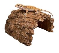 Abri d'habitat de lézard : cachette de grotte en résine, réservoir d'amphibiens, repaire sûre et confortable pour se reposer, élément décoratif de pépinière | pour tortue grenouille caméléon Gecko I