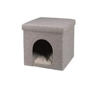 Abri douillet Alois - 38x40x38cm - Gris - Pour chat